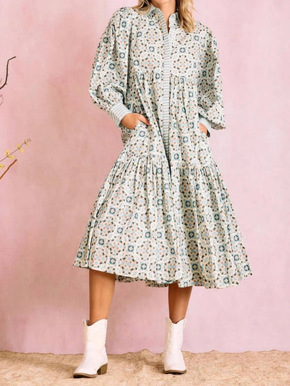 Laura Long Sleeve Midi Dress