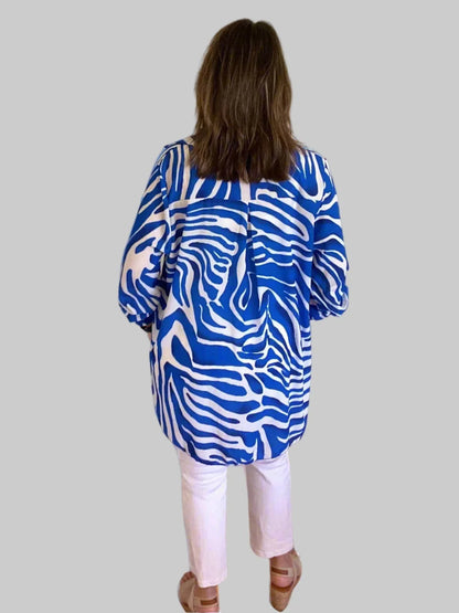 LOOWIE - Zebra Stripe Print Shirt - Rack Hunt