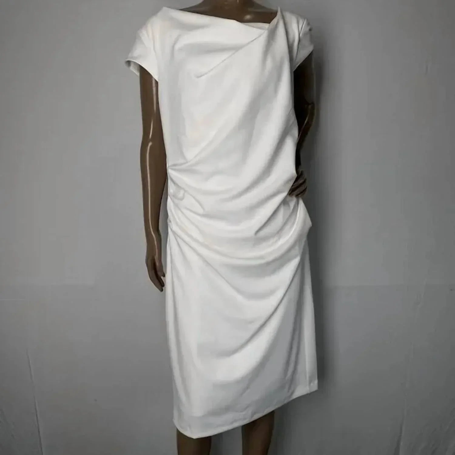 White House Black Market - Cap Sleeve Draped Midi Dress - Rack Hunt