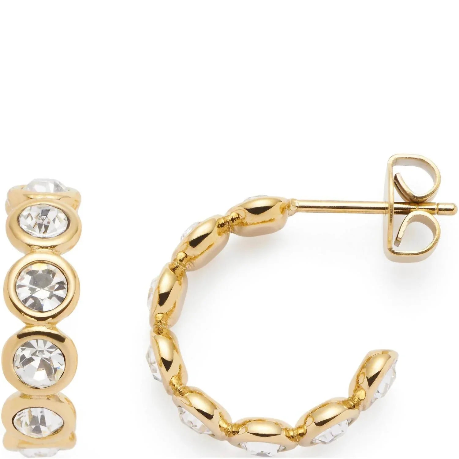 Allyanna Gifts - Women's Moissanite Bubble Open Hoop Post Earrings - Rack Hunt
