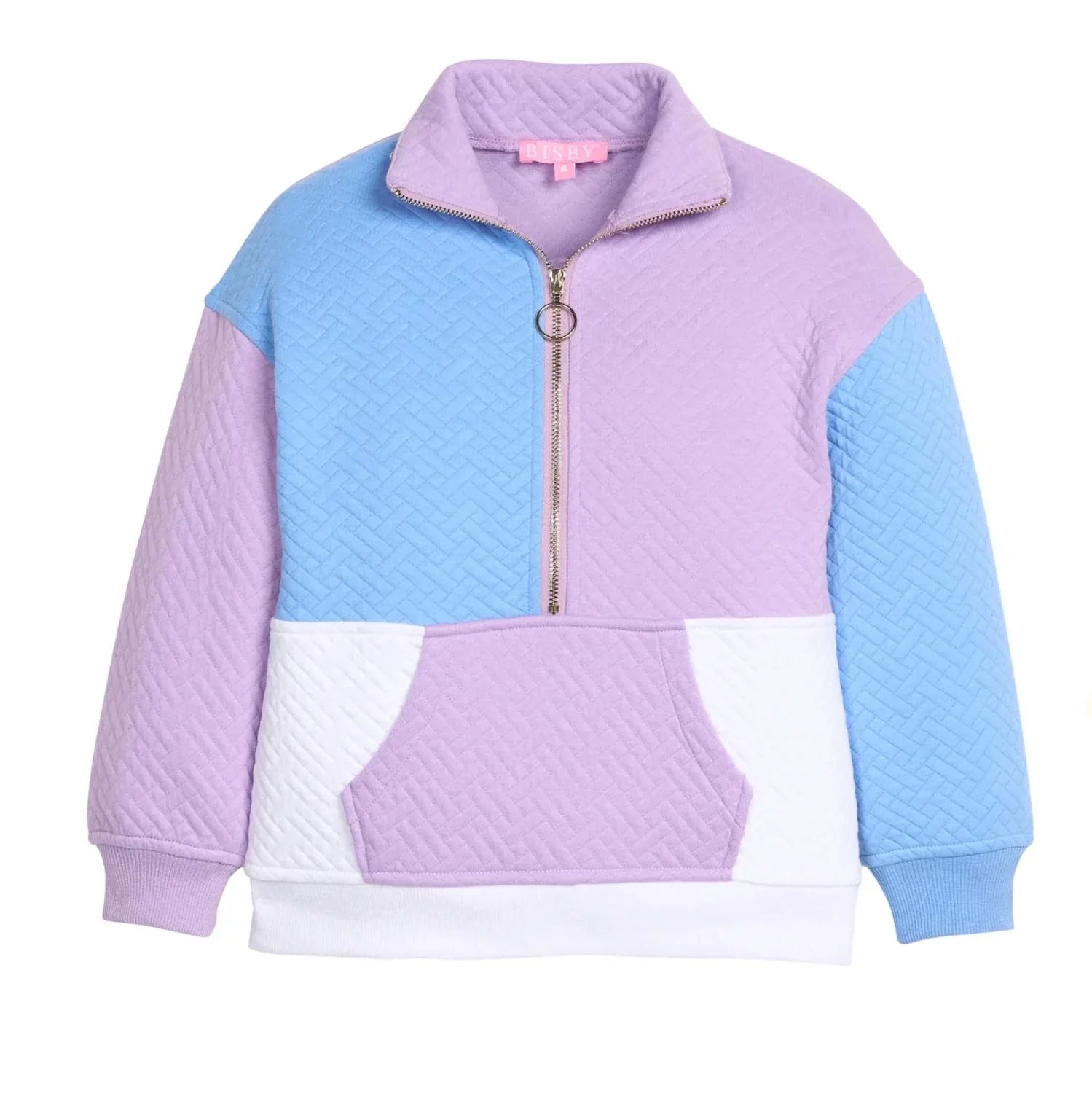 Bisby - Kid's Colorblock Quilted Trellis Pullover Sweater - Rack Hunt