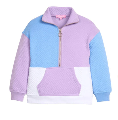 Bisby - Kid's Colorblock Quilted Trellis Pullover Sweater - Rack Hunt