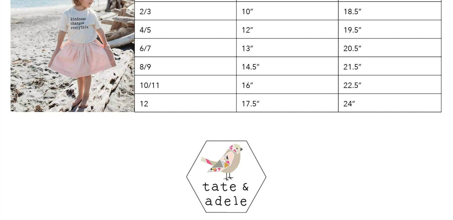 Tate & Adele - Rory Skirt With Large Side Seam Pockets And Elastic Waist - Rack Hunt -