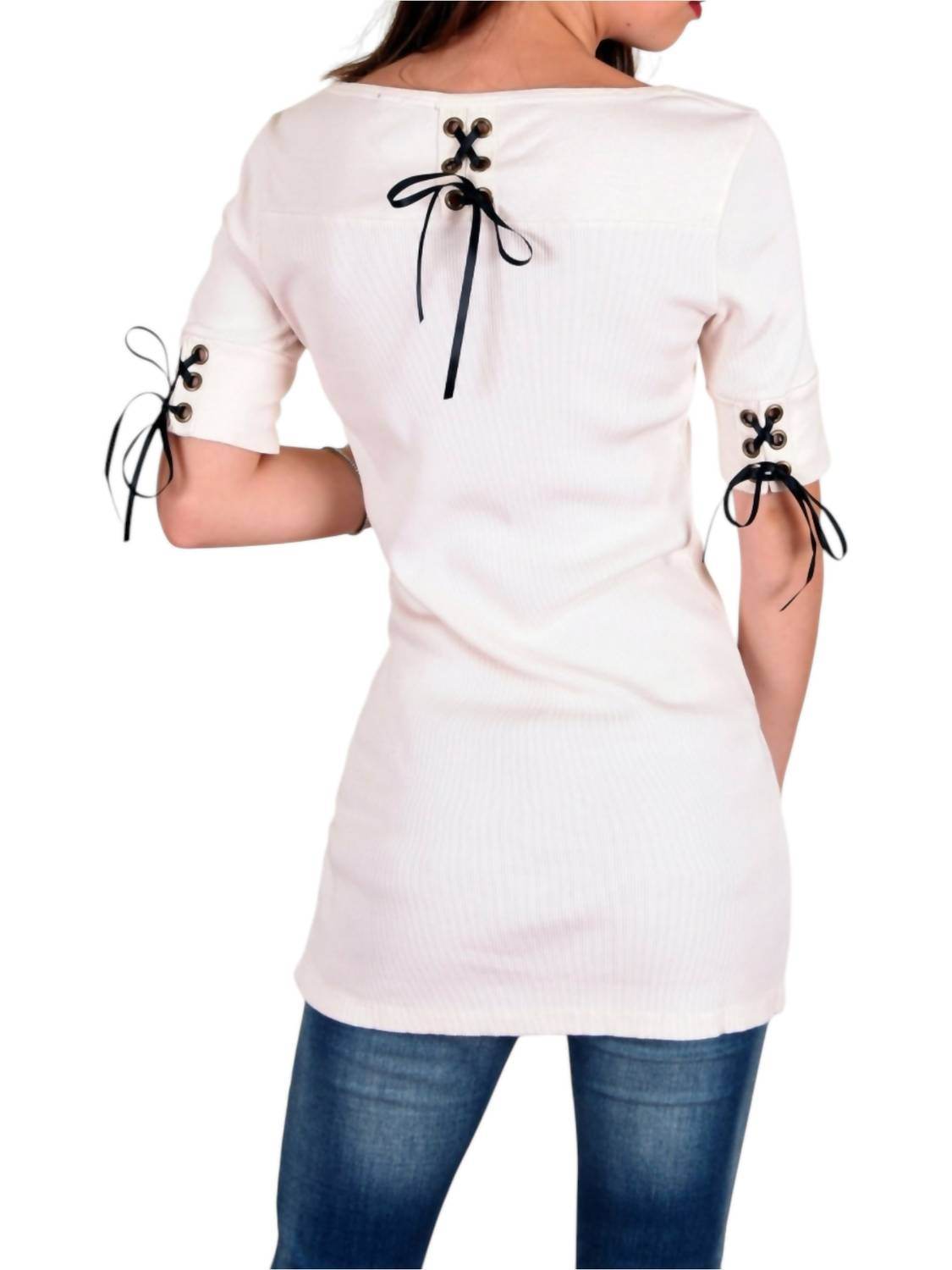 Tough Luv - Y2K Lace Up Tunic Top - Rack Hunt -