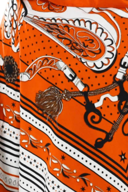 Equestrian Print Lightweight Poncho