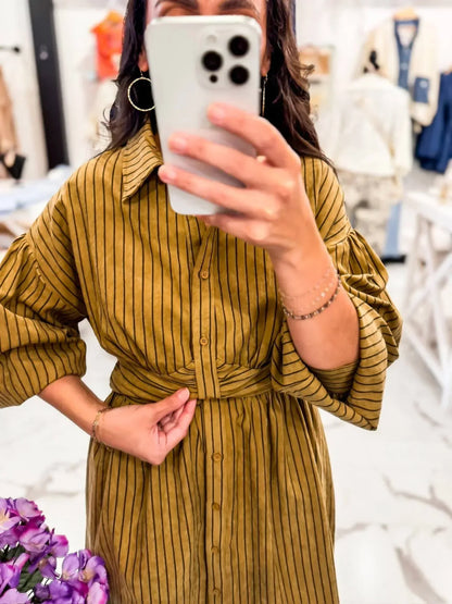 Sunday Edition - Women's Queue Me In Striped Mini Dress - Rack Hunt