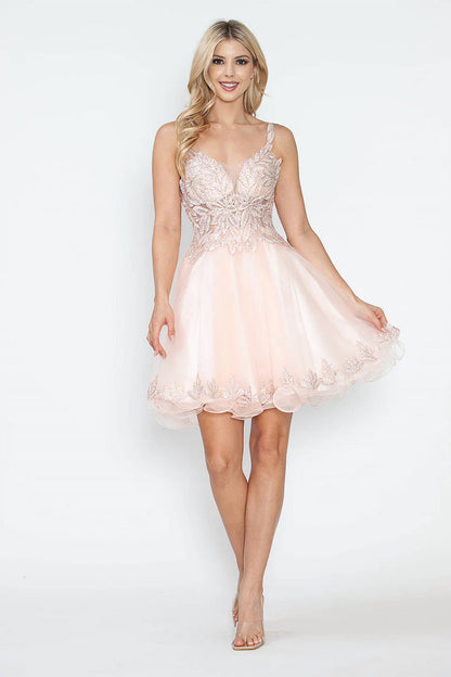Homecoming Tulle With Sequin Lace Bodice Fit & Flare Cocktail Party Dress