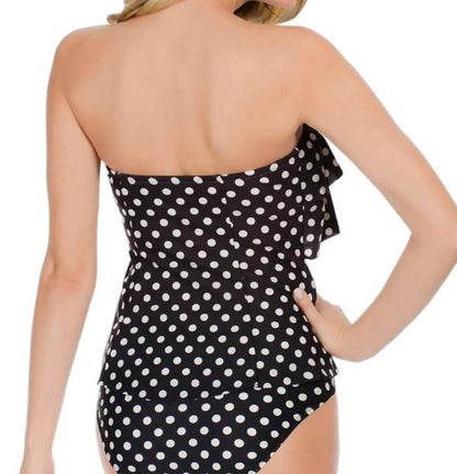 Eco Swim - Layered Ruffle Bandeau Tankini Top - Rack Hunt
