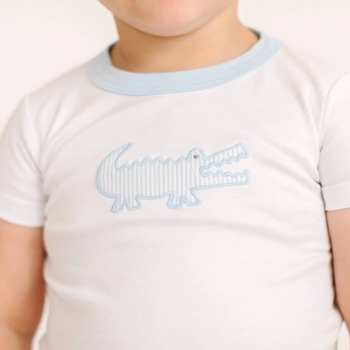 Boys Gator Applique Short Pajamas