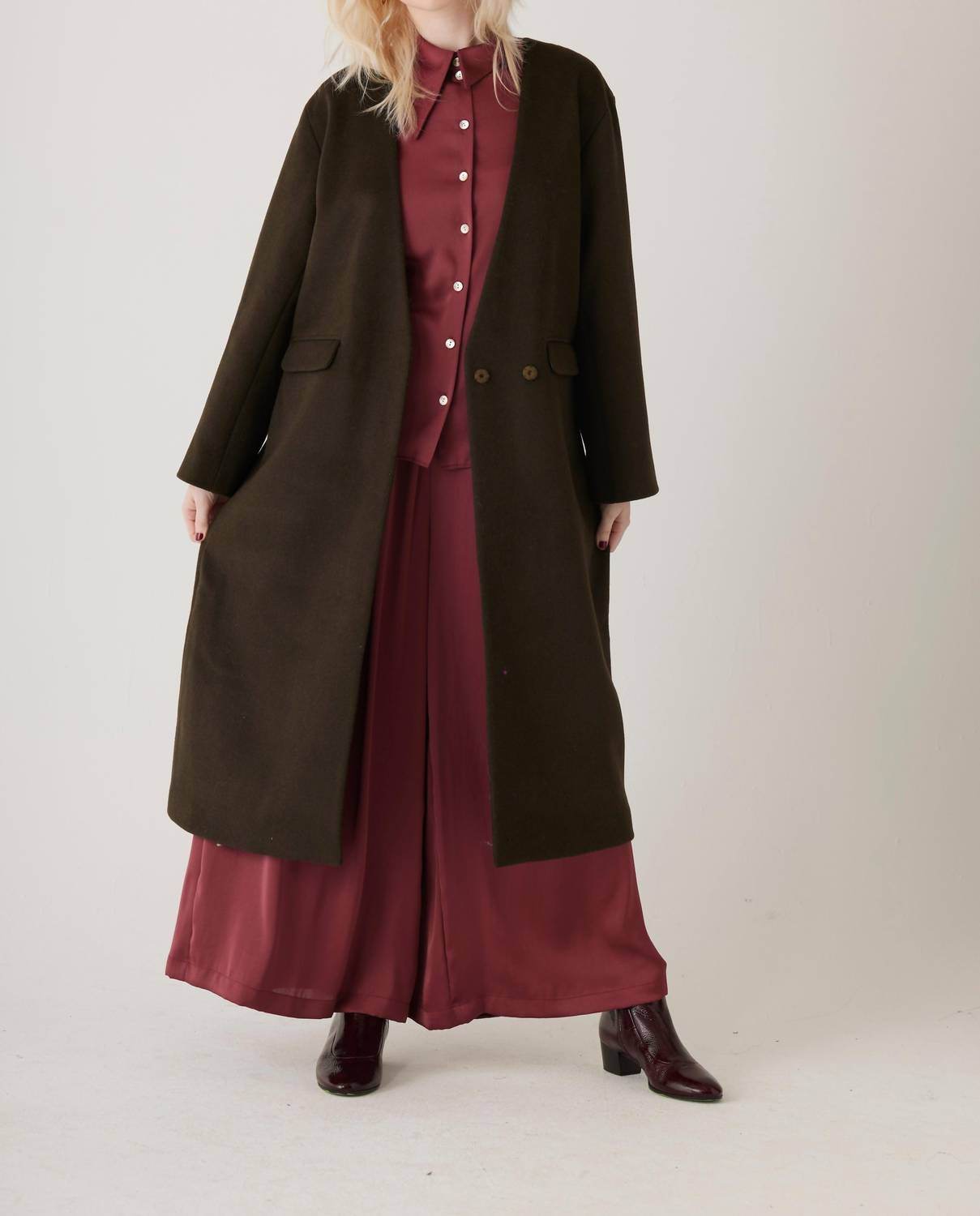 Rose Velvet - Nima Wool Blend Coat - Rack Hunt -