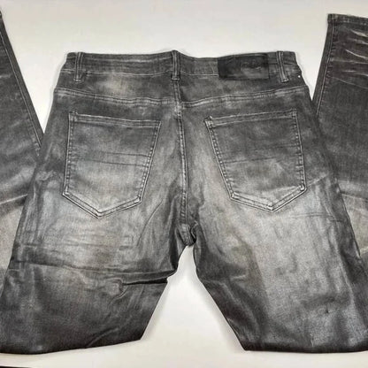 Tulones - Men’s Euro Distressed Denim Skinny Jeans - Rack Hunt