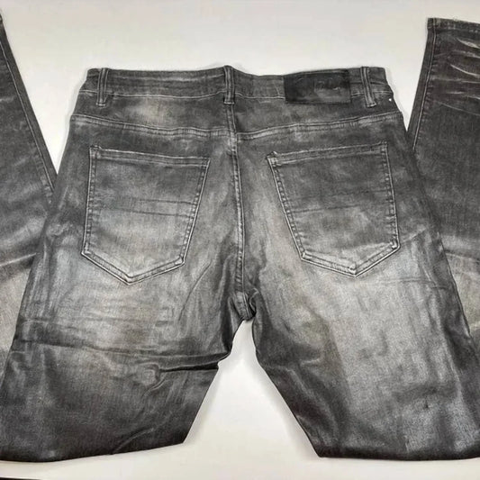 Tulones - Men’s Euro Distressed Denim Skinny Jeans - Rack Hunt