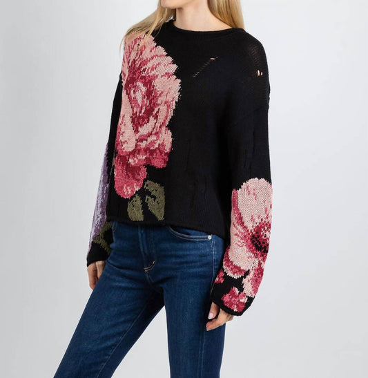 Rose Distressed Sweater