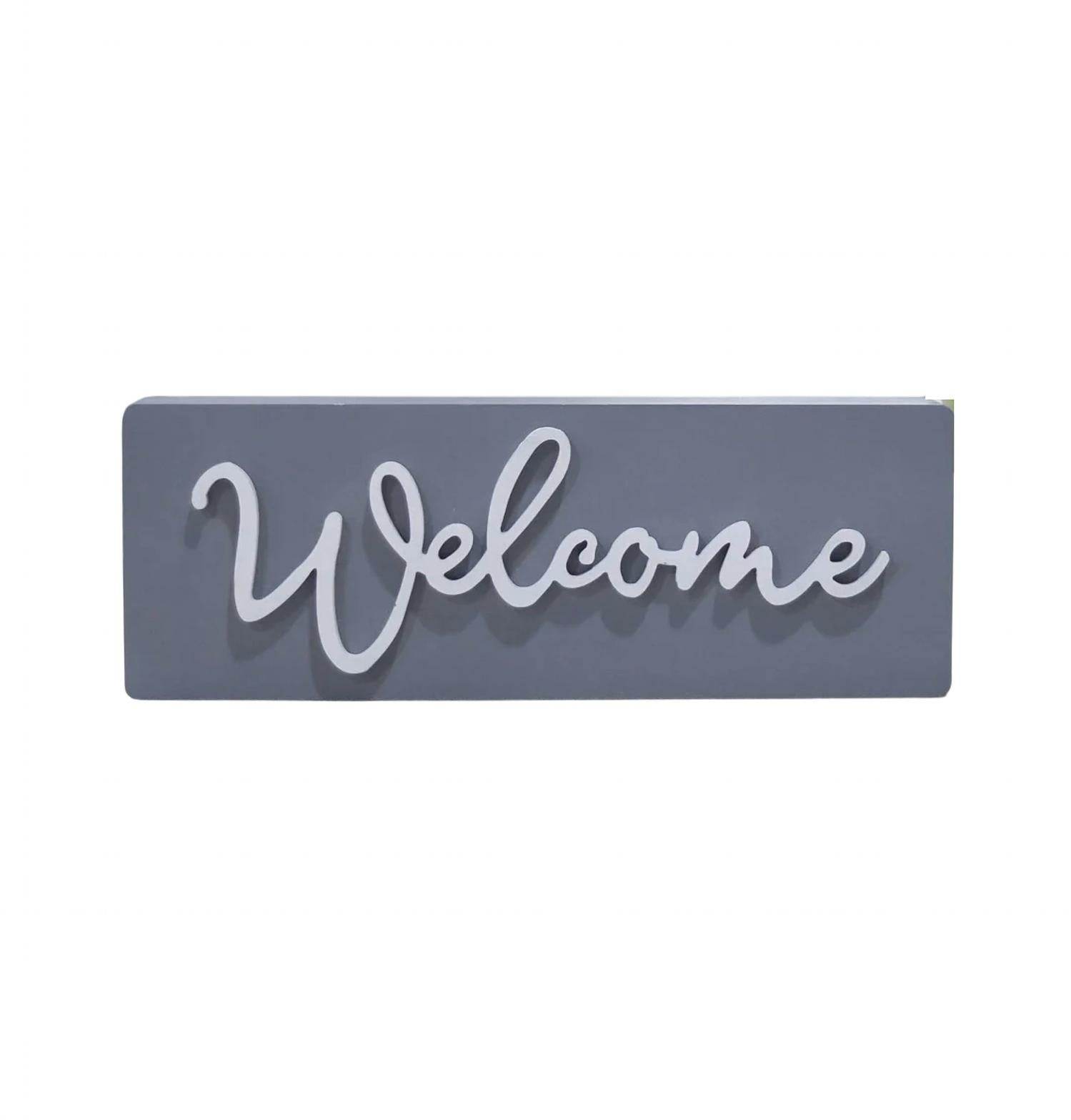 Paris Loft - Small 3D Welcome Word Wood Block Sign - Rack Hunt -