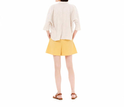 Seams And Structure High Waisted Pleated Shorts