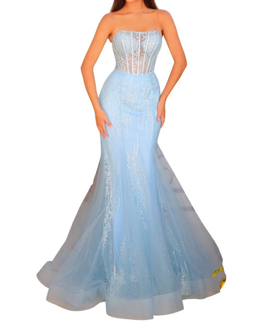 Sparkle Strapless Gown