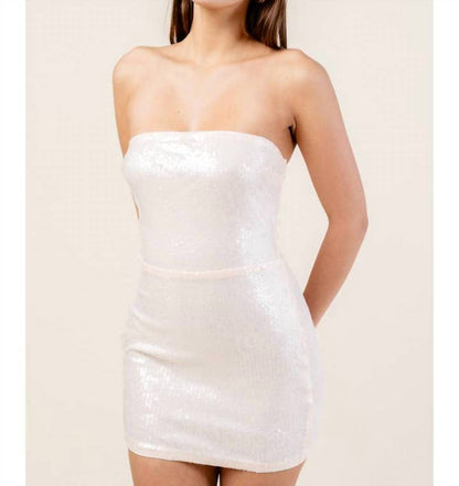 Sequins Off The Shoulder Tube Dress