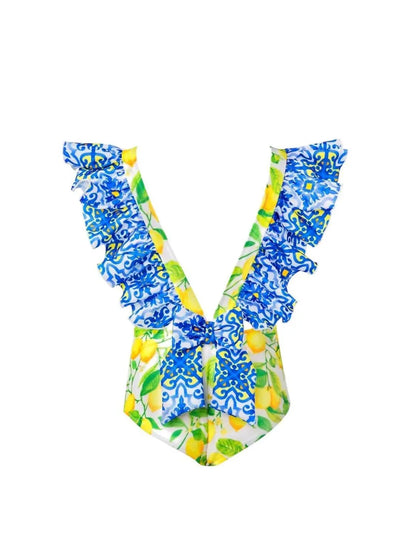 Lia Sahara - Girl's Ruffled One Piece Swimsuit - Rack Hunt
