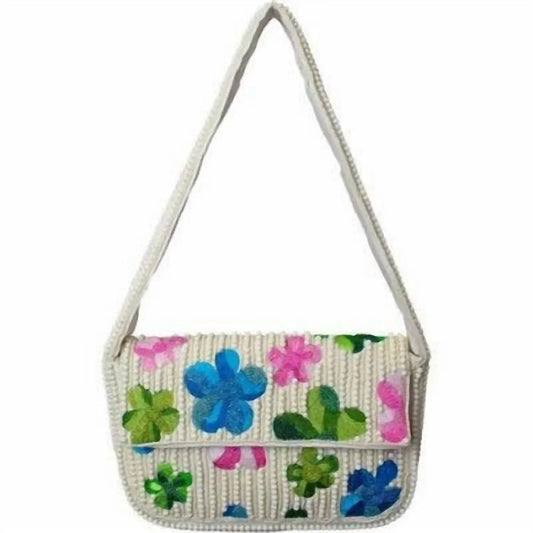 Pizzazz - Women's Colorful Beaded Embroidered Floral Shoulder Bag - Rack Hunt