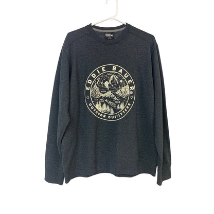 Men's Long Sleeve Camp Fleece Graphic Sweatshirt