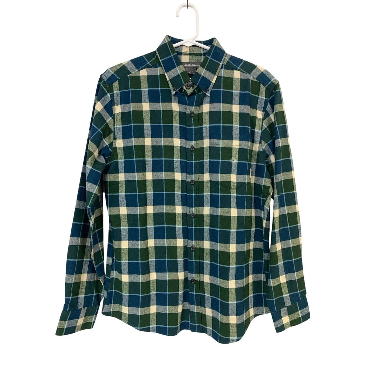 Men's Peacock Plaid Eddies Field Flannel Button Up Shirt