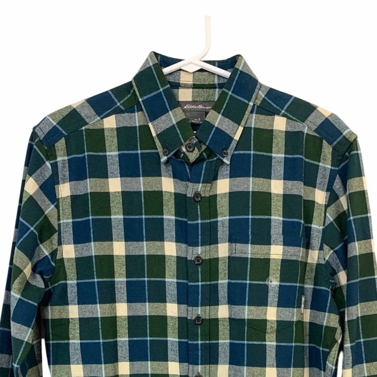 Men's Peacock Plaid Eddies Field Flannel Button Up Shirt