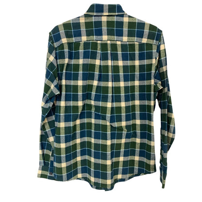 Men's Peacock Plaid Eddies Field Flannel Button Up Shirt