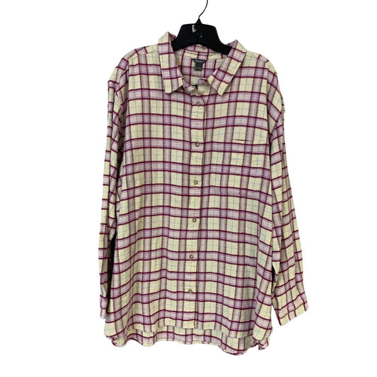 Eddie Bauer Women's Ballard Flannel Button Shirt in Purple
