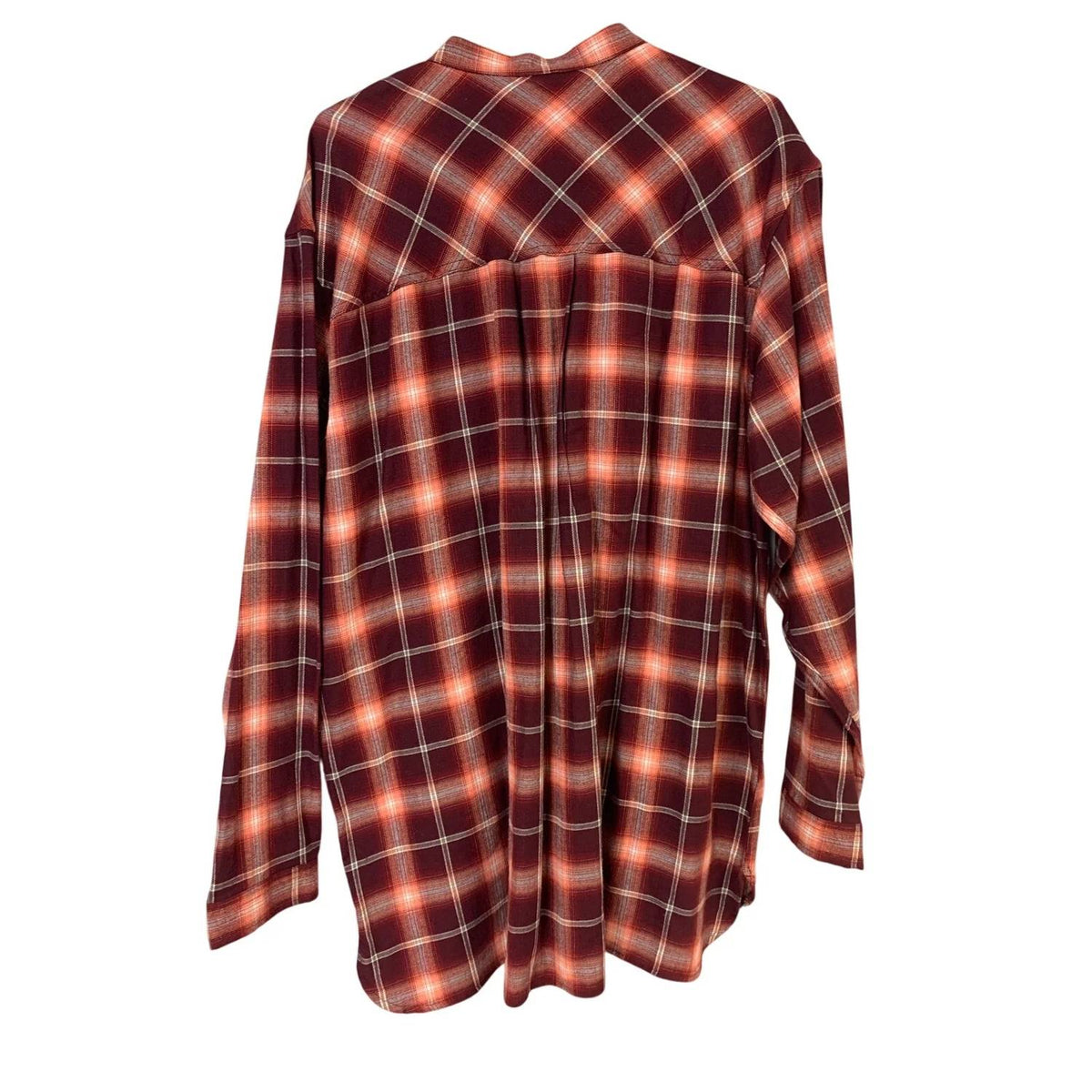 Women's Collarless Pearl Snap Tunic Top