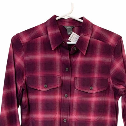 Women's Field Flannel Tunic Long Sleeve Button Up Shirt