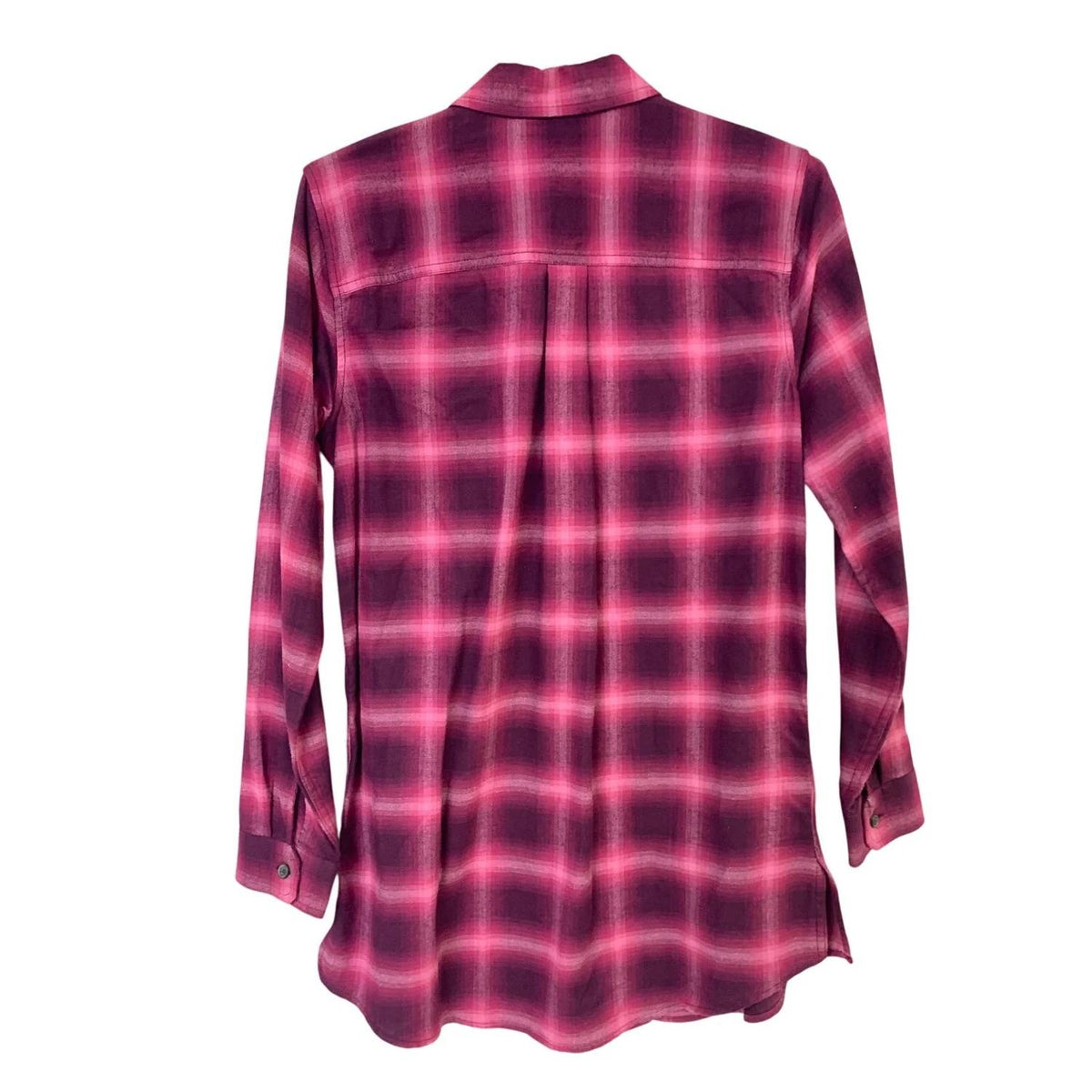 Women's Field Flannel Tunic Long Sleeve Button Up Shirt