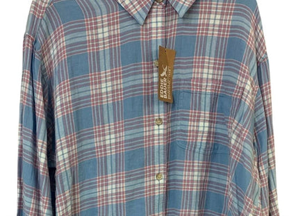 Women's Plaid High Tide Relaxed Crop Button Up Shirt