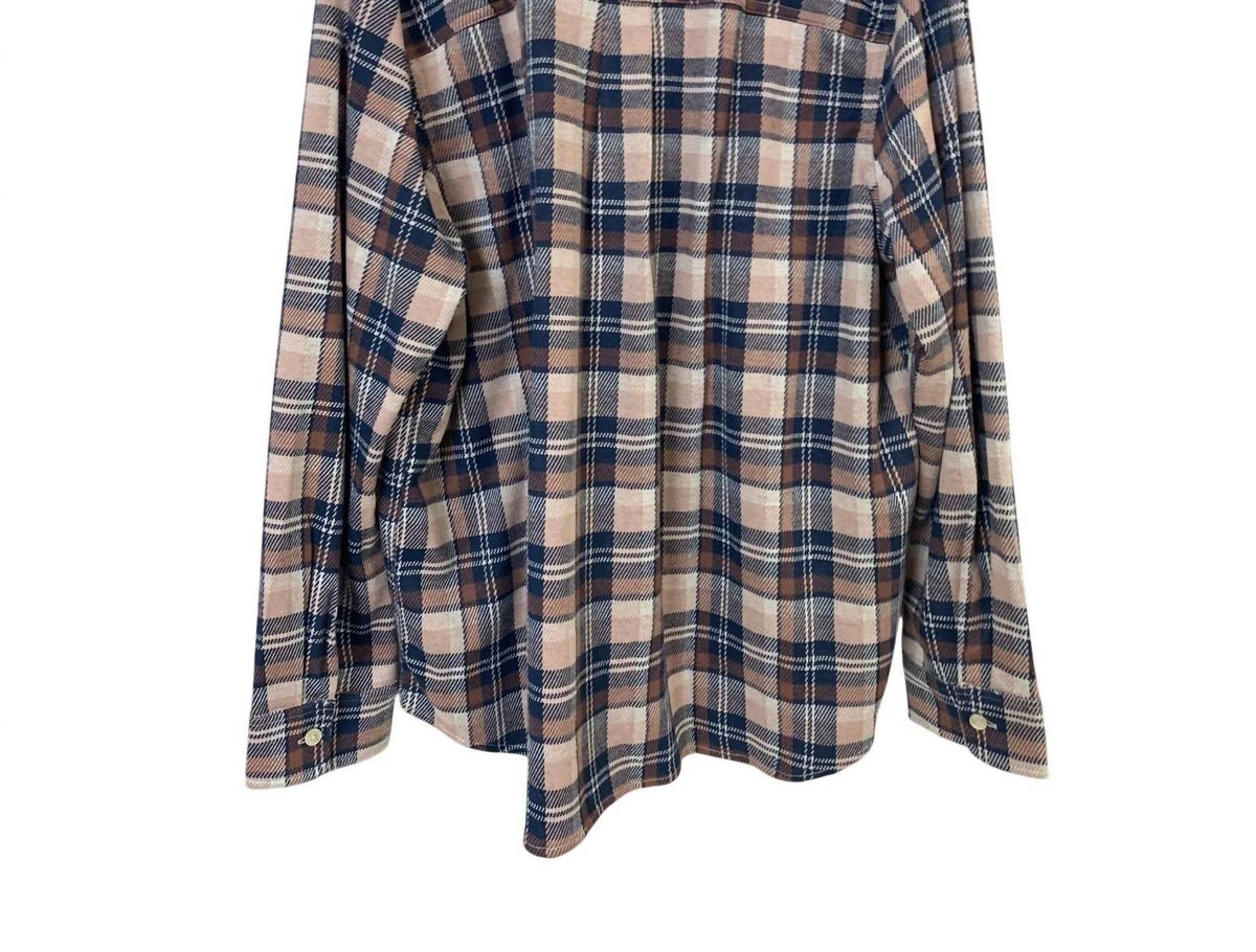 Women's Plaid Long Sleeve Soft Knit Button Down Shirt
