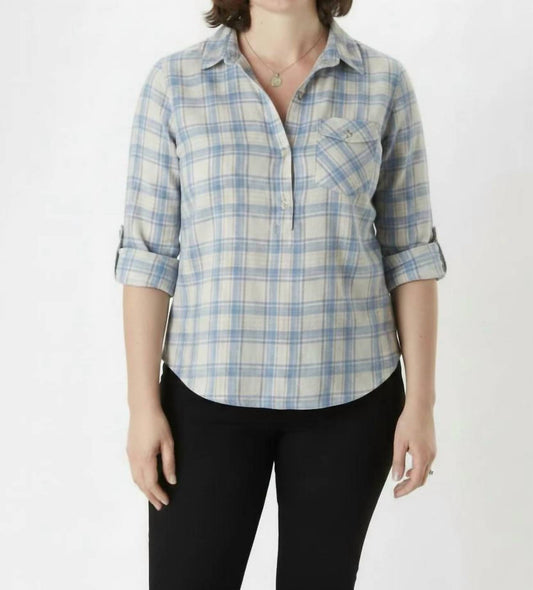 Women's Plaid Roll Tab Sleeves Shirt