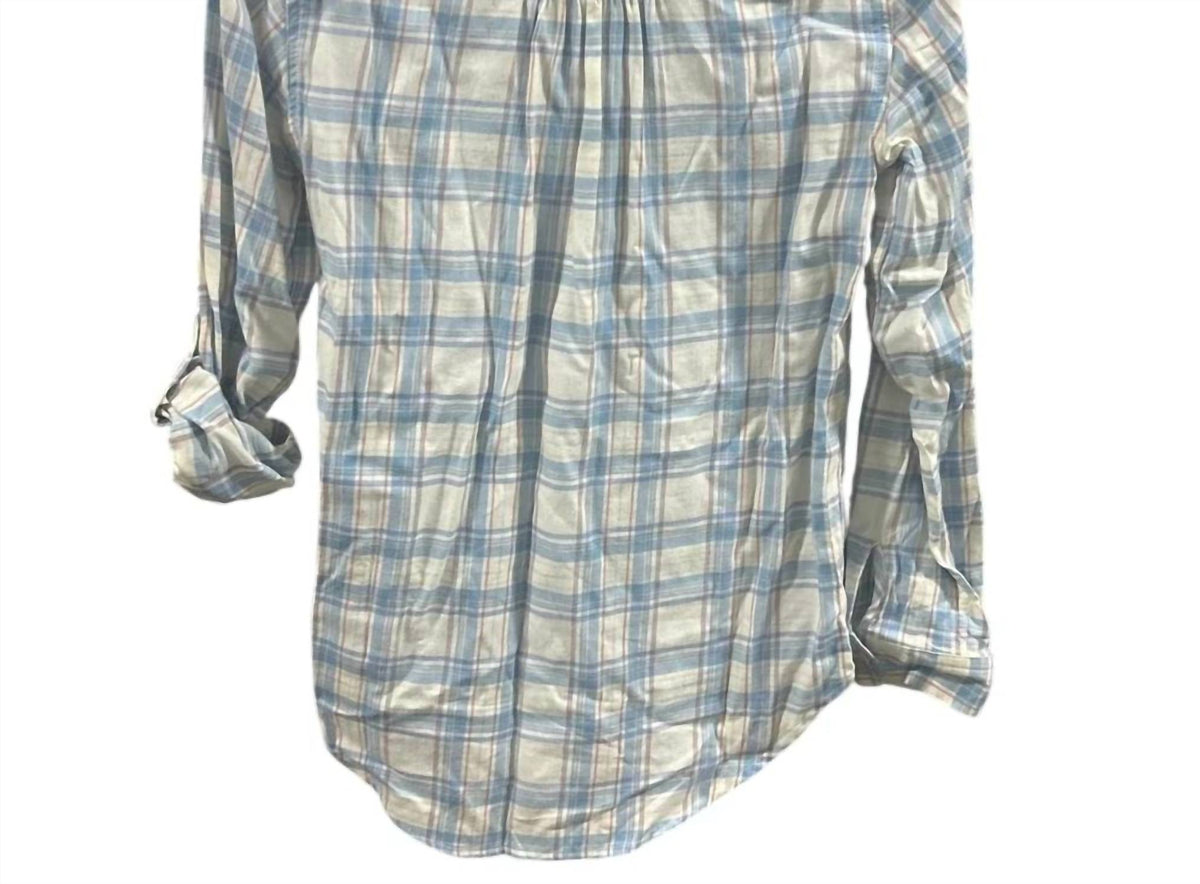 Women's Plaid Roll Tab Sleeves Shirt