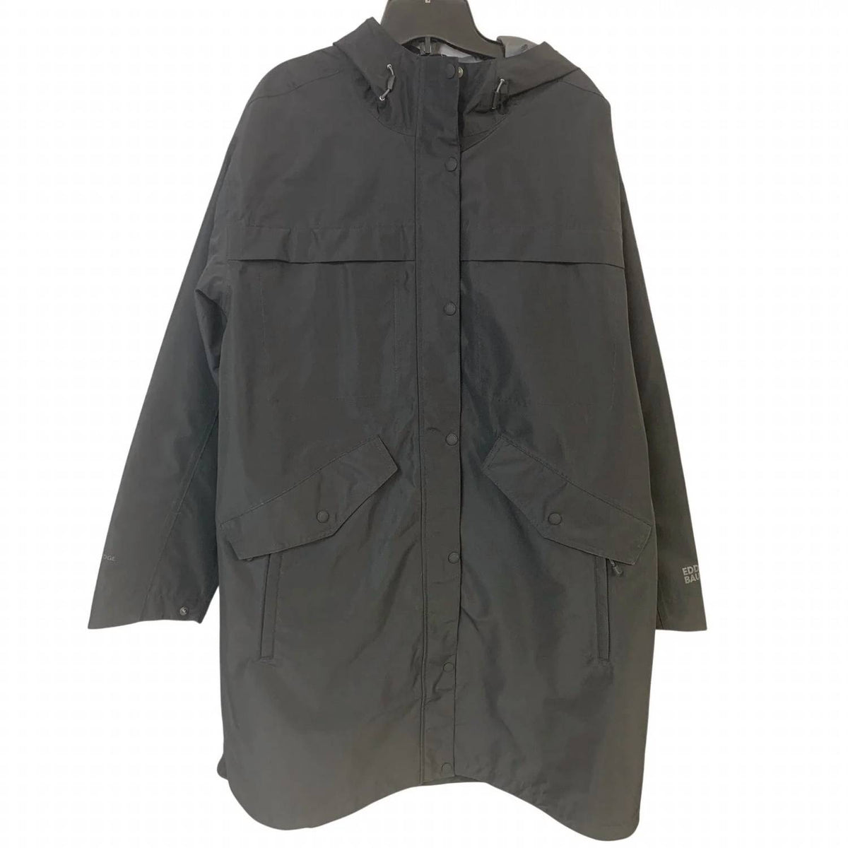 Women's Rainfoil Hooded Trench Rain Coat With Pockets