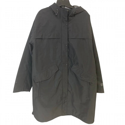 Women's Rainfoil Hooded Trench Rain Coat With Pockets