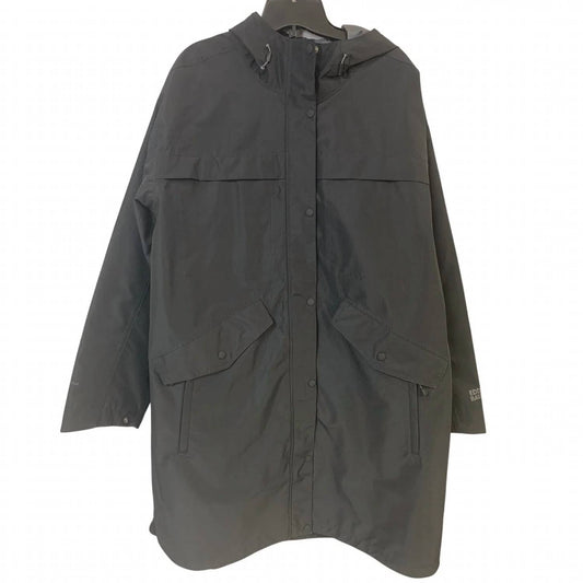 Women's Rainfoil Hooded Trench Rain Coat With Pockets