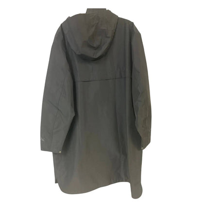 Women's Rainfoil Hooded Trench Rain Coat With Pockets