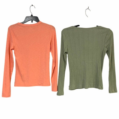Women's Small Infinity Slub Meadowood Rib Long Sleeve Tops Set Of 2