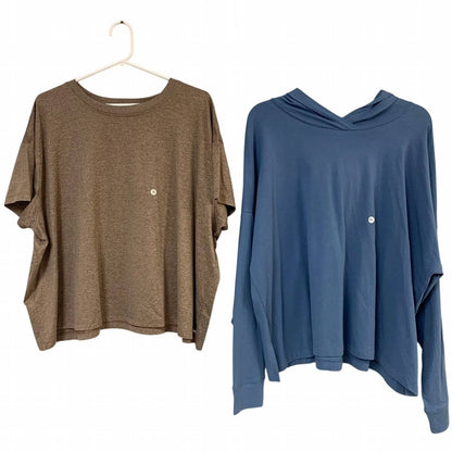 Women's Tempo Hoodie Surreal Travel Crew Tee Top Set