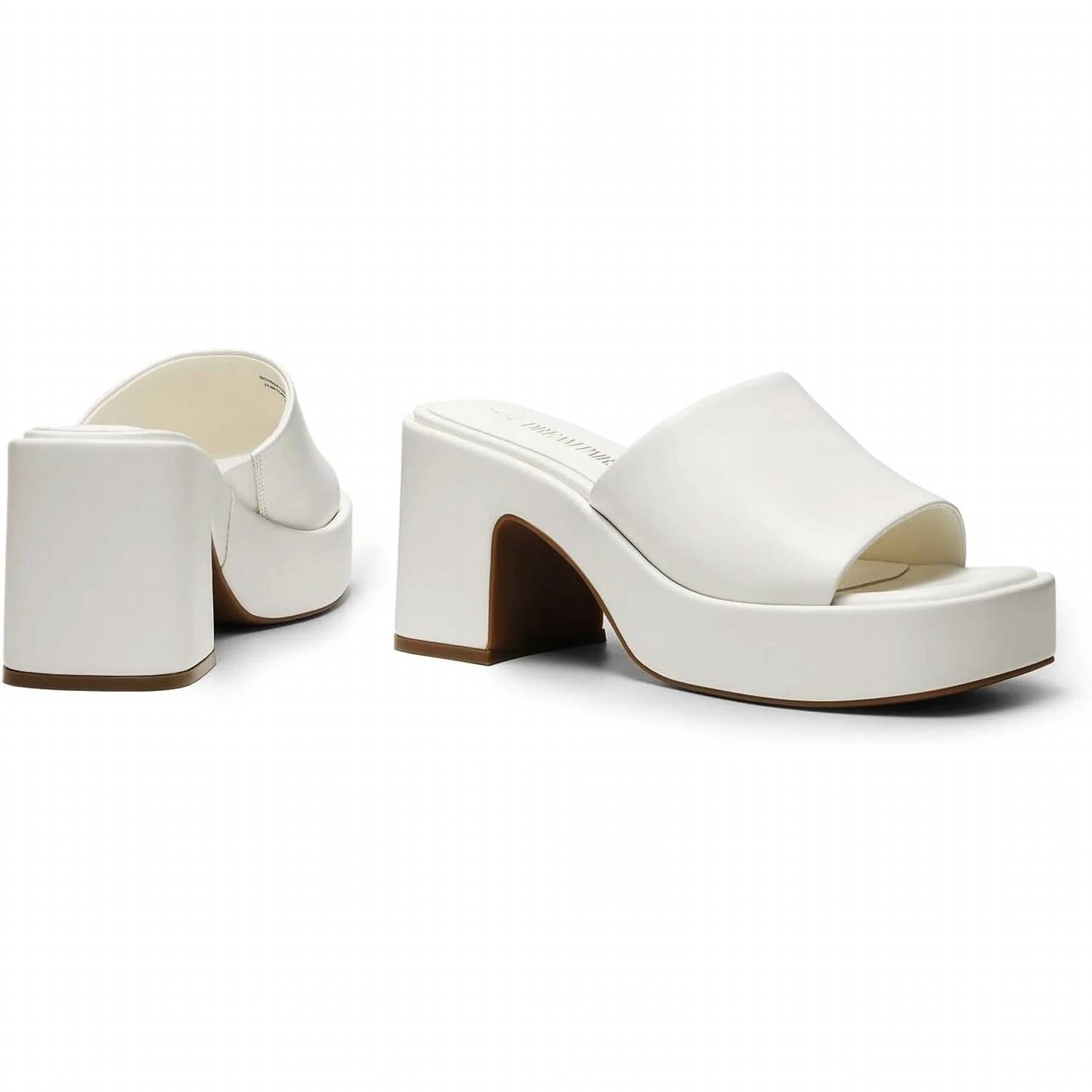 Women's High Chunky Platform Slip On Open Toe Heels