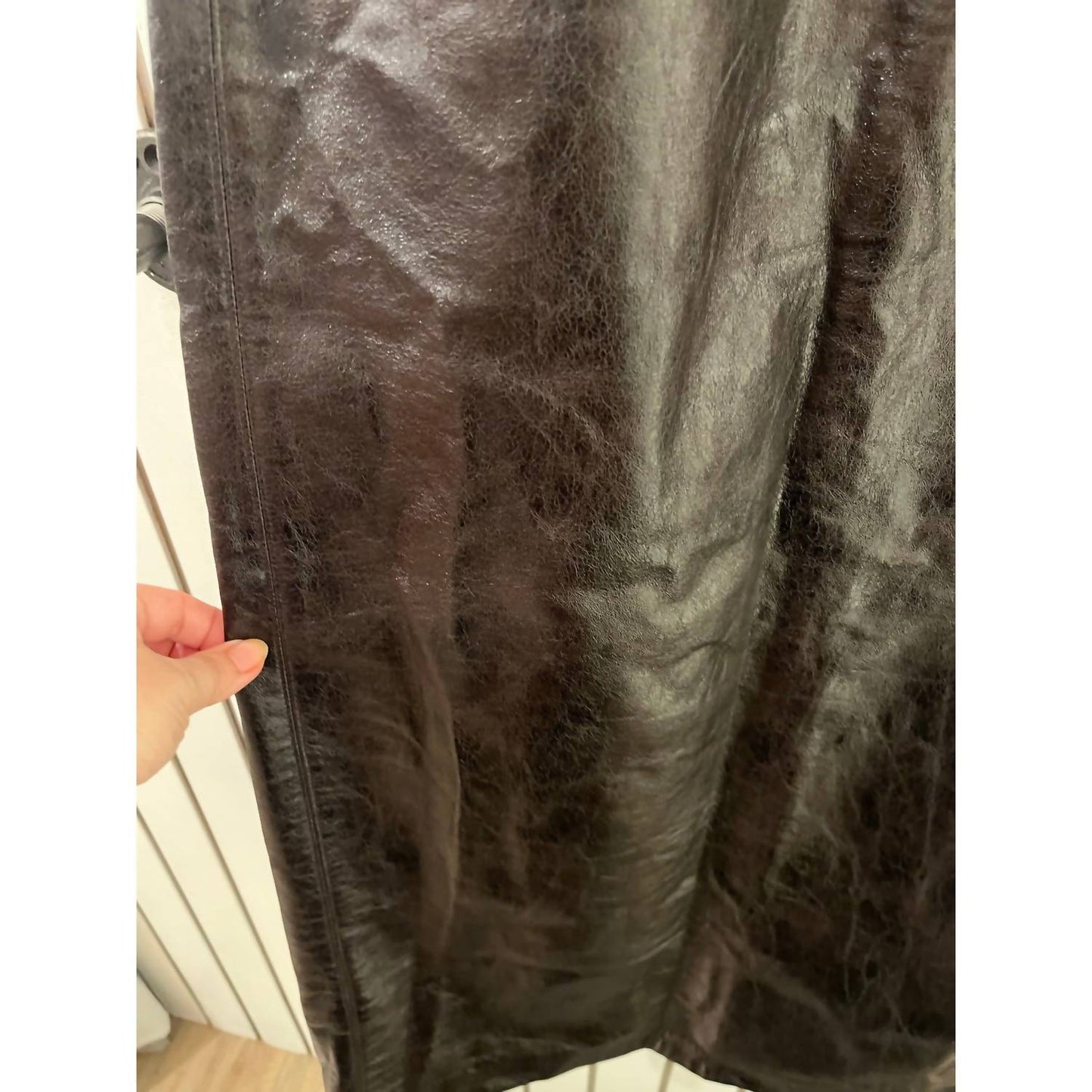 Women's Faux Leather Midi Skirt