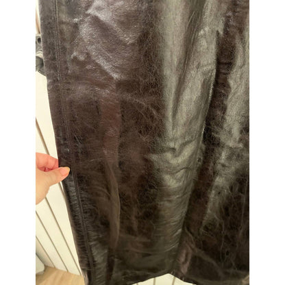 Women's Faux Leather Midi Skirt
