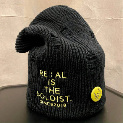 THE SOLOIST X RE:AL - Men's Straight Knit Beanie - Rack Hunt