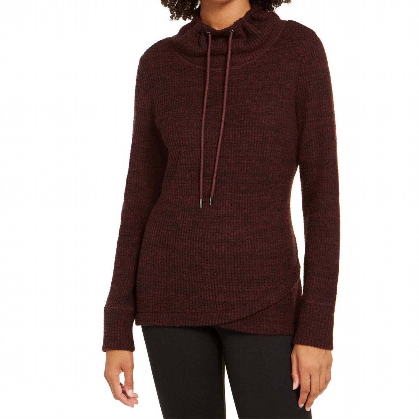 Activewear Cowl Neck Tulip Hem Top