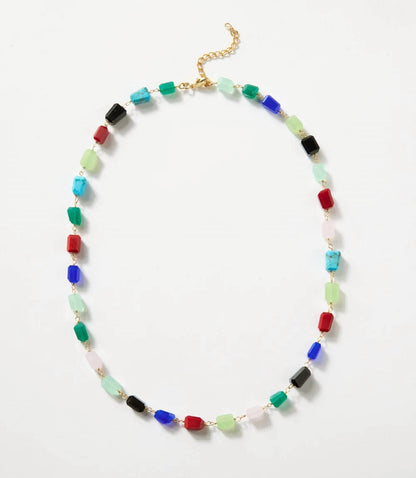 Women's Beaded Gemstone Necklace