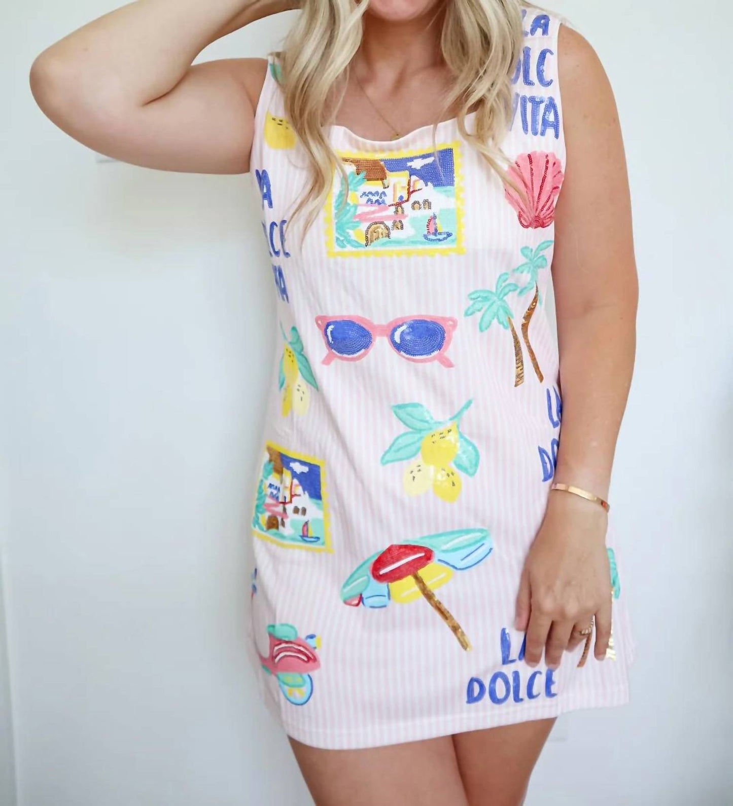 La Dolce Vita Sequin Vacation Mini Dress