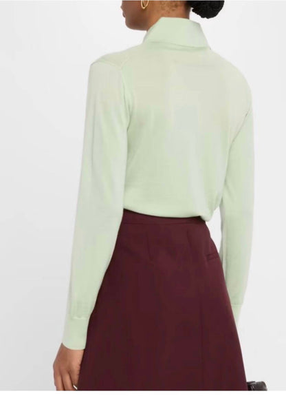 Long Sleeve Cashmere Polo Sweater