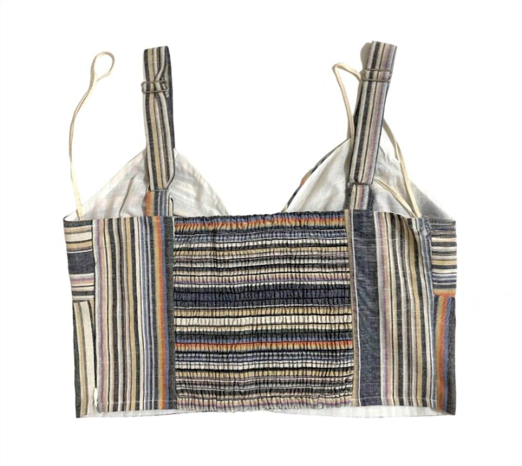 Fashion On Earth - Women's Bra Striped Crop Top - Rack Hunt -